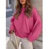 image:imageANRABESS Women Oversized Cozy Knit Sweaters 2026 Fall Fashion OutfitsHot Pink