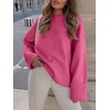 image:imageANRABESS Women Oversized Cozy Knit Sweaters 2026 Fall Fashion OutfitsHot Pink