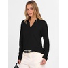 image:imageANRABESS Women Polo V Neck Lightweight Fall SweatersBlack