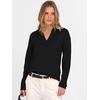 image:imageANRABESS Women Polo V Neck Lightweight Fall SweatersBlack