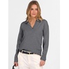 image:imageANRABESS Women Polo V Neck Lightweight Fall SweatersDark Gray