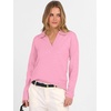 image:imageANRABESS Women Polo V Neck Lightweight Fall SweatersPink