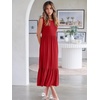 image:imageANRABESS Women Summer Sleeveless Maxi Dresses Casual Flowy Tiered SundressBright Red