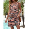 image:imageANRABESS Women Swimsuit Cover Up Summer Bathing SuitsOrange Blue Diamonds