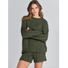 image:imageANRABESS Womens 2 Piece Outfits Fall Sweater Lounge SetsArmy Green