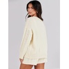 image:imageANRABESS Womens 2 Piece Outfits Fall Sweater Lounge SetsBeige