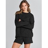 image:imageANRABESS Womens 2 Piece Outfits Fall Sweater Lounge SetsBlack