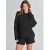 image:imageANRABESS Womens 2 Piece Outfits Fall Sweater Lounge SetsBlack