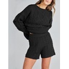 image:imageANRABESS Womens 2 Piece Outfits Fall Sweater Lounge SetsBlack