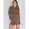 image:imageANRABESS Womens 2 Piece Outfits Fall Sweater Lounge SetsBrown