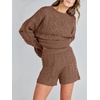 image:imageANRABESS Womens 2 Piece Outfits Fall Sweater Lounge SetsCoffee