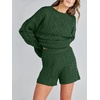 image:imageANRABESS Womens 2 Piece Outfits Fall Sweater Lounge SetsDeep Green