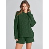 image:imageANRABESS Womens 2 Piece Outfits Fall Sweater Lounge SetsDeep Green