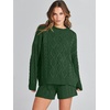 image:imageANRABESS Womens 2 Piece Outfits Fall Sweater Lounge SetsDeep Green