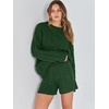 image:imageANRABESS Womens 2 Piece Outfits Fall Sweater Lounge SetsDeep Green