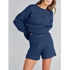 image:imageANRABESS Womens 2 Piece Outfits Fall Sweater Lounge SetsNavy Blue