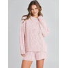 image:imageANRABESS Womens 2 Piece Outfits Fall Sweater Lounge SetsPink