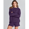 image:imageANRABESS Womens 2 Piece Outfits Fall Sweater Lounge SetsPurple