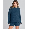 image:imageANRABESS Womens 2 Piece Outfits Fall Sweater Lounge SetsTeal