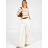 image:imageANRABESS Womens Button Down Lightweight Cardigan SweatersBeige Blue Latte Stripe