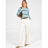 image:imageANRABESS Womens Button Down Lightweight Cardigan SweatersLight Blue Stripe