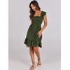 image:imageANRABESS Womens Casual Summer Dress Boho Smocked Beach Cute Teen SundressArmy Green