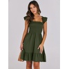 image:imageANRABESS Womens Casual Summer Dress Boho Smocked Beach Cute Teen SundressArmy Green