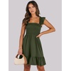 image:imageANRABESS Womens Casual Summer Dress Boho Smocked Beach Cute Teen SundressArmy Green