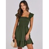 image:imageANRABESS Womens Casual Summer Dress Boho Smocked Beach Cute Teen SundressArmy Green