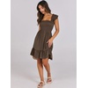 image:imageANRABESS Womens Casual Summer Dress Boho Smocked Beach Cute Teen SundressCoffee