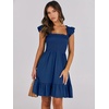 image:imageANRABESS Womens Casual Summer Dress Boho Smocked Beach Cute Teen SundressDark Sea Blue
