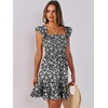 image:imageANRABESS Womens Casual Summer Dress Boho Smocked Beach Cute Teen SundressFloral Black White