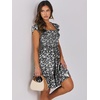 image:imageANRABESS Womens Casual Summer Dress Boho Smocked Beach Cute Teen SundressFloral Black White
