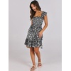 image:imageANRABESS Womens Casual Summer Dress Boho Smocked Beach Cute Teen SundressFloral Black White