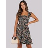 image:imageANRABESS Womens Casual Summer Dress Boho Smocked Beach Cute Teen SundressFloral Colorful Black