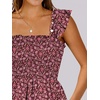 image:imageANRABESS Womens Casual Summer Dress Boho Smocked Beach Cute Teen SundressFloral Red Pink