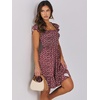image:imageANRABESS Womens Casual Summer Dress Boho Smocked Beach Cute Teen SundressFloral Red Pink