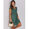 image:imageANRABESS Womens Casual Summer Dress Boho Smocked Beach Cute Teen SundressGrass Green