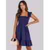 image:imageANRABESS Womens Casual Summer Dress Boho Smocked Beach Cute Teen SundressNavy Blue