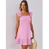 image:imageANRABESS Womens Casual Summer Dress Boho Smocked Beach Cute Teen SundressPink