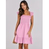 image:imageANRABESS Womens Casual Summer Dress Boho Smocked Beach Cute Teen SundressPink