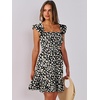 image:imageANRABESS Womens Casual Summer Dress Boho Smocked Beach Cute Teen SundressPrint Floral Black