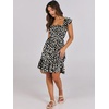 image:imageANRABESS Womens Casual Summer Dress Boho Smocked Beach Cute Teen SundressPrint Floral Black