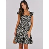 image:imageANRABESS Womens Casual Summer Dress Boho Smocked Beach Cute Teen SundressPrint Floral Black