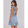 image:imageANRABESS Womens Casual Summer Dress Boho Smocked Beach Cute Teen SundressPrint Floral Blue