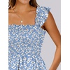 image:imageANRABESS Womens Casual Summer Dress Boho Smocked Beach Cute Teen SundressPrint Floral Blue