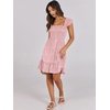 image:imageANRABESS Womens Casual Summer Dress Boho Smocked Beach Cute Teen SundressPrint Floral Pink