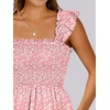 image:imageANRABESS Womens Casual Summer Dress Boho Smocked Beach Cute Teen SundressPrint Floral Pink
