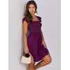 image:imageANRABESS Womens Casual Summer Dress Boho Smocked Beach Cute Teen SundressPurple Red