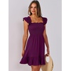 image:imageANRABESS Womens Casual Summer Dress Boho Smocked Beach Cute Teen SundressPurple Red